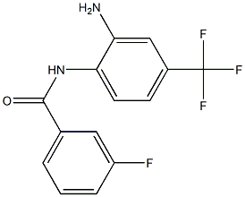 N-[2-amino-4-(trifluoromethyl)phenyl]-3-fluorobenzamide Struktur