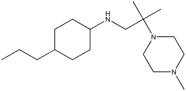 N-[2-methyl-2-(4-methylpiperazin-1-yl)propyl]-4-propylcyclohexan-1-amine Struktur