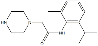 N-[2-methyl-6-(propan-2-yl)phenyl]-2-(piperazin-1-yl)acetamide Struktur