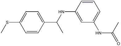 N-[3-({1-[4-(methylsulfanyl)phenyl]ethyl}amino)phenyl]acetamide Struktur