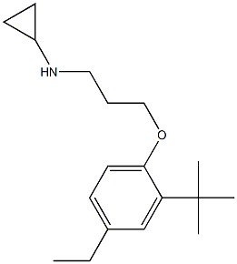 N-[3-(2-tert-butyl-4-ethylphenoxy)propyl]cyclopropanamine Struktur