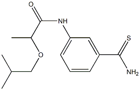 N-[3-(aminocarbonothioyl)phenyl]-2-isobutoxypropanamide Struktur