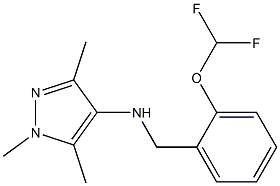 N-{[2-(difluoromethoxy)phenyl]methyl}-1,3,5-trimethyl-1H-pyrazol-4-amine Struktur