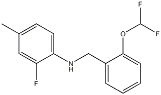 N-{[2-(difluoromethoxy)phenyl]methyl}-2-fluoro-4-methylaniline Struktur