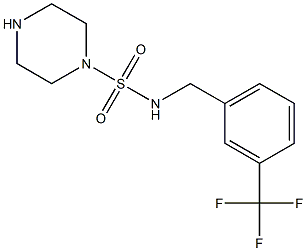 N-{[3-(trifluoromethyl)phenyl]methyl}piperazine-1-sulfonamide Struktur