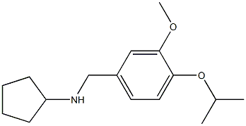 N-{[3-methoxy-4-(propan-2-yloxy)phenyl]methyl}cyclopentanamine Struktur