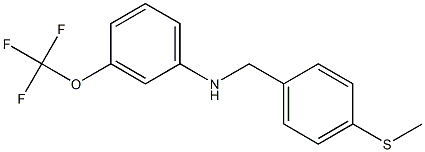 N-{[4-(methylsulfanyl)phenyl]methyl}-3-(trifluoromethoxy)aniline Struktur