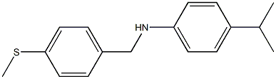 N-{[4-(methylsulfanyl)phenyl]methyl}-4-(propan-2-yl)aniline Struktur