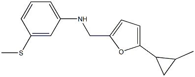 N-{[5-(2-methylcyclopropyl)furan-2-yl]methyl}-3-(methylsulfanyl)aniline Struktur