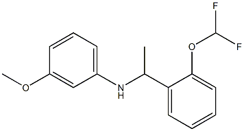 N-{1-[2-(difluoromethoxy)phenyl]ethyl}-3-methoxyaniline Struktur