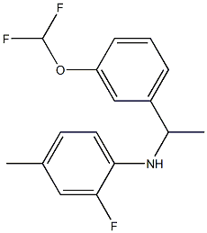 N-{1-[3-(difluoromethoxy)phenyl]ethyl}-2-fluoro-4-methylaniline Struktur