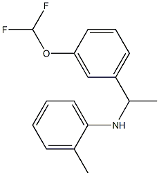 N-{1-[3-(difluoromethoxy)phenyl]ethyl}-2-methylaniline Struktur