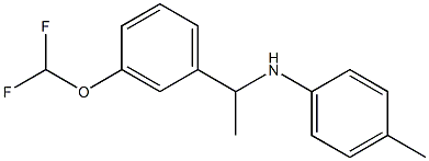 N-{1-[3-(difluoromethoxy)phenyl]ethyl}-4-methylaniline Struktur