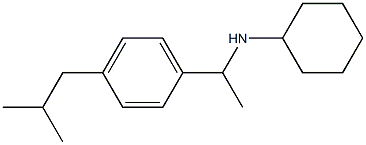 N-{1-[4-(2-methylpropyl)phenyl]ethyl}cyclohexanamine Struktur