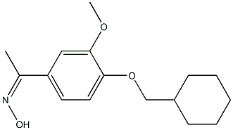 N-{1-[4-(cyclohexylmethoxy)-3-methoxyphenyl]ethylidene}hydroxylamine Struktur