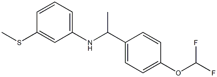 N-{1-[4-(difluoromethoxy)phenyl]ethyl}-3-(methylsulfanyl)aniline Struktur