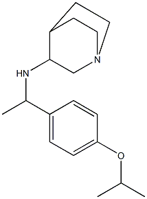 N-{1-[4-(propan-2-yloxy)phenyl]ethyl}-1-azabicyclo[2.2.2]octan-3-amine Struktur