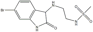 N-{2-[(6-bromo-2-oxo-2,3-dihydro-1H-indol-3-yl)amino]ethyl}methanesulfonamide Struktur