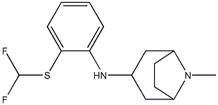 N-{2-[(difluoromethyl)sulfanyl]phenyl}-8-methyl-8-azabicyclo[3.2.1]octan-3-amine Struktur