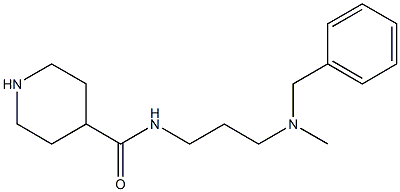 N-{3-[benzyl(methyl)amino]propyl}piperidine-4-carboxamide Struktur