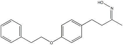 N-{4-[4-(2-phenylethoxy)phenyl]butan-2-ylidene}hydroxylamine Struktur