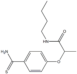 N-butyl-2-(4-carbamothioylphenoxy)propanamide Struktur