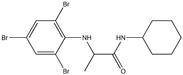 N-cyclohexyl-2-[(2,4,6-tribromophenyl)amino]propanamide Struktur