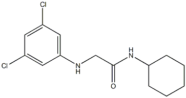 N-cyclohexyl-2-[(3,5-dichlorophenyl)amino]acetamide Struktur