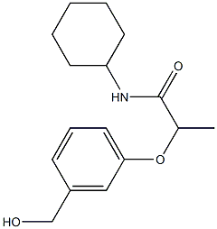 N-cyclohexyl-2-[3-(hydroxymethyl)phenoxy]propanamide Struktur