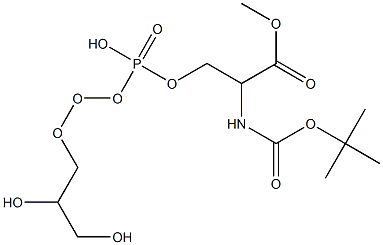 2-tert-Butoxycarbonylamino-3-[(2,3-dihydroxy-propoxy)-hydroxy-phosphoryloxy]-propionic acid methyl ester Struktur