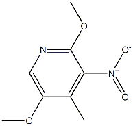 2,5-Dimethoxy-4-methyl-3-nitropyridine Struktur