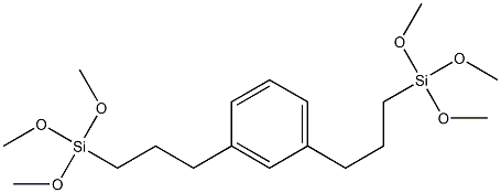 1,3-BIS(TRIMETHOXYSILYLPROPYL)BENZENE Struktur