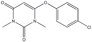 6-(4-chlorophenoxy)-1,3-dimethyl-2,4(1H,3H)-pyrimidinedione Struktur