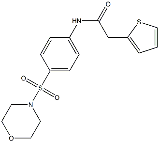 N-[4-(4-morpholinylsulfonyl)phenyl]-2-(2-thienyl)acetamide Struktur