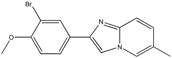 2-bromo-4-(6-methylimidazo[1,2-a]pyridin-2-yl)phenyl methyl ether Struktur