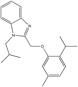 1-isobutyl-2-[(2-isopropyl-5-methylphenoxy)methyl]-1H-benzimidazole Struktur