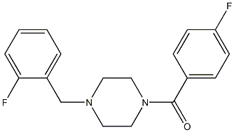 1-(4-fluorobenzoyl)-4-(2-fluorobenzyl)piperazine Struktur