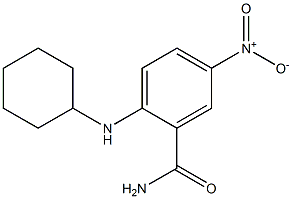 2-(cyclohexylamino)-5-nitrobenzamide Struktur