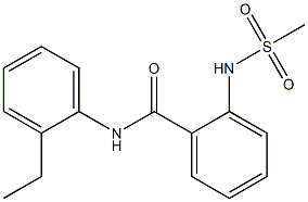 N-(2-ethylphenyl)-2-[(methylsulfonyl)amino]benzamide Struktur