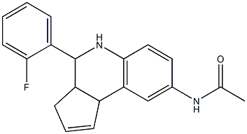 N-[4-(2-fluorophenyl)-3a,4,5,9b-tetrahydro-3H-cyclopenta[c]quinolin-8-yl]acetamide Struktur