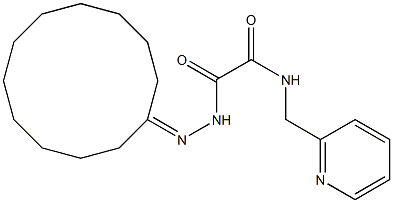 2-(2-cyclododecylidenehydrazino)-2-oxo-N-(2-pyridinylmethyl)acetamide Struktur