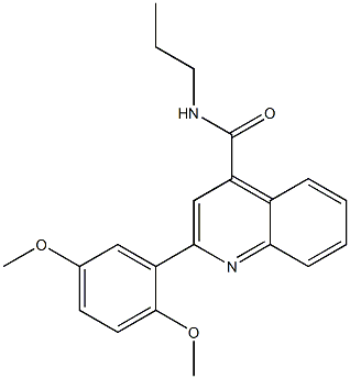 2-(2,5-dimethoxyphenyl)-N-propyl-4-quinolinecarboxamide Struktur