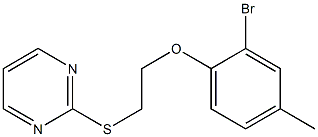 2-bromo-4-methylphenyl 2-(2-pyrimidinylsulfanyl)ethyl ether Struktur