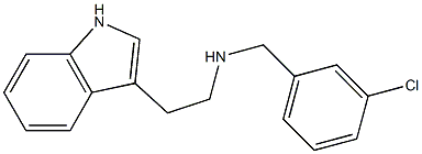 N-(3-chlorobenzyl)-2-(1H-indol-3-yl)ethanamine Struktur