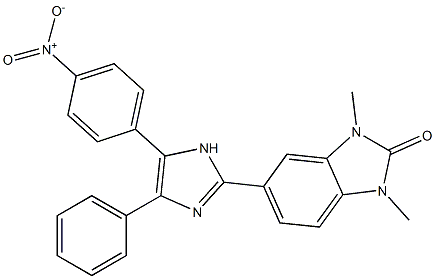 5-(5-{4-nitrophenyl}-4-phenyl-1H-imidazol-2-yl)-1,3-dimethyl-1,3-dihydro-2H-benzimidazol-2-one Struktur