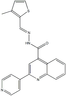 N'-[(3-methyl-2-thienyl)methylene]-2-(4-pyridinyl)-4-quinolinecarbohydrazide Struktur