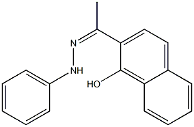 1-(1-hydroxy-2-naphthyl)-1-ethanone N-phenylhydrazone Struktur