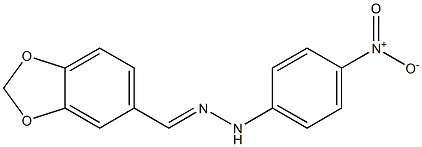 1,3-benzodioxole-5-carbaldehyde N-(4-nitrophenyl)hydrazone Struktur