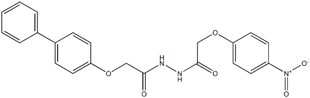 2-([1,1'-biphenyl]-4-yloxy)-N'-[2-(4-nitrophenoxy)acetyl]acetohydrazide Struktur