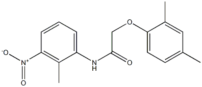 2-(2,4-dimethylphenoxy)-N-(2-methyl-3-nitrophenyl)acetamide Struktur